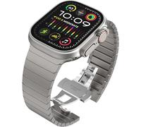 Cinturino Originale Titan Compatibile con Apple Watch Cinturino Ultra/Ultra 2, Se, Serie 10/9/8/7/6/5/4/3/2/1 49mm 46mm 45mm 44mm 42mm 41mm 40mm 38mm, Uomini E Donne in Metallo in Acciaio
