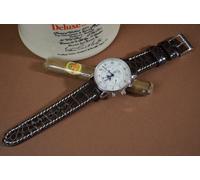 CINTURINO OROLOGIO 22 20 18 MM AUTENTICO PELLE ALLIGATORE MARRONE II FATTO A ...