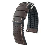 CINTURINO OROLOGIO HIRSC TIGER PELLE DI VITELLO CAUCCIÙ 18 MM, 20, 21 MM, 22 ...