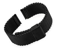 Cinturino Orologio Milanese Acciaio Inox Maglia Cappio da Polso Argento Nero Oro