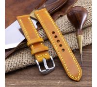 Cinturino orologio militare 104 in pelle a punto pieno fatto a mano (18 mm, 2...