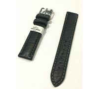 Cinturino Orologio MORELLATO Pelle CERVO NERO Imbottito Fatto a Mano 18 20 22 mm