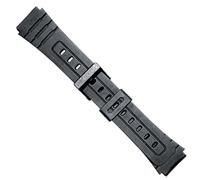 Cinturino orologio nero in gomma resina compatibile con Casio F-91 F-91W F-105 F-106W F-94 W-217h 18mm Rif. 283P4