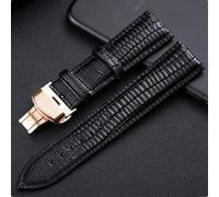 Cinturino orologio pelle chiusura farfalla pitonato nero 14 16 18 20 22 24 mm