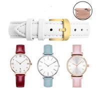 Cinturino orologio pelle per Swarovski Fossil DW verde acqua 12-14-15-16-18-20mm