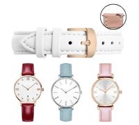 Cinturino orologio pelle per Swarovski Fossil DW verde acqua 12-14-15-16-18-20mm