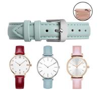 Cinturino orologio pelle per Swarovski Fossil DW verde acqua 12-14-15-16-18-20mm
