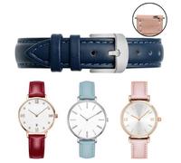 Cinturino orologio pelle per Swarovski Fossil DW verde acqua 12-14-15-16-18-20mm