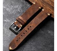 Cinturino orologio pelle vintage 18mm 19mm 20mm 21mm 22mm nero marrone