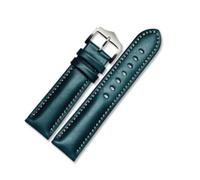 Cinturino orologio pelle vintage retrò verde blu nero 18mm 20mm 21mm 22mm