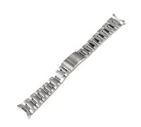 Cinturino Oyster in acciaio inossidabile da 19 mm 20 mm adatto for Seiko Sxns80 Snxs79 Seiko 5 Snxs79k Snxs77k Snxs73 adatto for Casio cinturino for orologio cinturino (Color : Middle smooth, Size :