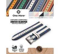 Cinturino pelle martellata compatibile Swatch X Blancpain Fifty Fathoms 22mm