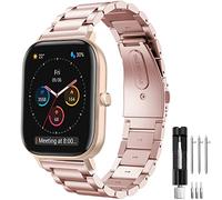 Cinturino per Amazfit GTS 2 Mini, 20mm Cinturino in Acciaio Inossidabile per Amazfit GTS, GTS 4, GTS 4 Mini, GTS 2, GTS 3, Amazfit Bip, Bip U, Bip U Pro, Bip 3, Bip 3 Pro, GTR Mini, Amazfit Active