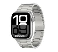 Cinturino per Apple Watch PERSONALIZZABILE CON INCISIONE LASER in Acciaio Inox Serie 11/10/9/8/7/6/5/4/3/2/1/SE/ULTRA (Argento, Serie 9/8/7/6/5/4/3/2/1 38/40/41 mm)