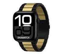 Cinturino per Apple Watch PERSONALIZZABILE CON INCISIONE LASER in Acciaio Inox Serie 11/10/9/8/7/6/5/4/3/2/1/SE/ULTRA (Nero Oro, Serie 11/10 42 mm)