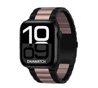 Cinturino per Apple Watch PERSONALIZZABILE CON INCISIONE LASER in Acciaio Inox Serie 11/10/9/8/7/6/5/4/3/2/1/SE/ULTRA (Nero Rosa, Serie 9/8/7/6/5/4/3/2/1 42/44/45/49 mm)