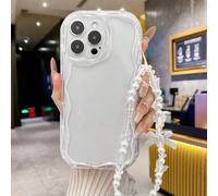 Cinturino per bracciale in materiale trasparente a tinta unita con texture crema, stile minimalista, compatibile con Samsung Galaxy Phones/ 16 Pro Max/13/11/12/13/16/15/16plus/16promax, Galaxy S23, S2