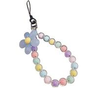 Cinturino per cellulare a colori Braccialetto con fiori in rilievo Creativo Hanging Rope Portachiavi Cordino mobile Fiore in rilievo Custodia per telefono anti-perso Cordino da polso da donna Ragazza