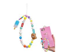 Cinturino per cellulare con perline alla moda, ciondolo con perle per cellulare, zaino, portafoglio, accessorio elegante per donne e ragazze