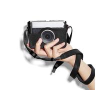 Cinturino per Fotocamera, Cinturino da Polso con Tracolla Universale retrò per Tutte le Fotocamere DSLR, Tracolla Regolabile in Pelle per Fotocamera per Esterni (Nero)