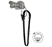 Cinturino per fotocamera per una fotocamera - Imbracatura singola professionale in pelle per fotocamera a sgancio rapido per DSLR/SLR ProInStyle, marrone chiaro