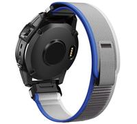 Cinturino per Garmin Fenix 6x/5x/7x/7x Pro/6x Pro/5x Plus, Quickfit 26mm per Garmin Fenix 8 51mm/3/3 HR, Nylon Cinturino per Instinct 2X, Descent Mk1/Mk2/Mk3, Epix Pro 51mm(Blu Grigio)