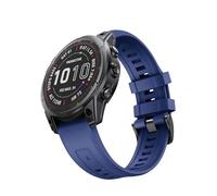 Cinturino per Garmin Fenix 6X/6X Pro/7X Pro/7X, 26mm Cinturino in Silicone con Garmin Fenix 3/3 HR/5/5 Plus, Descent Mk1/Mk2/MK2i, Enduro, Enduro2, Blu Scuro