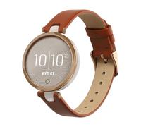 kwmobile Cinturino Compatibile con Garmin Lily Sport - in Vera Pelle - Fascetta ca. 14-22 cm con Fibbia Marrone