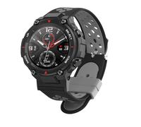 kwmobile Cinturino TPU Silicone con Fibbia Compatibile con Huami Amazfit T-Rex/T-Rex Pro Cinturino - Cinturini 14-22 cm nero/grigio