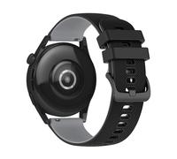 Cinturino per Huawei Watch GT3 46mm silicone bicolore testurizzato nero/grigio