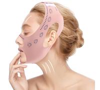 Cinturino per il Mento Dormire, Maschera di Sollevamento della Linea V Regolabile e Traspirante Riduttore del Doppio Mento per Donne Modella la Linea V Rassoda il Viso con la Mascella Perfetta