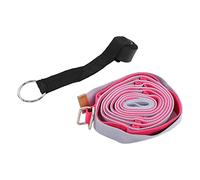 Cinturino per lo stretching yoga, cinturino yoga per la flessibilità e l’equilibrio, cinturino per allungare le gambe in tessuto Oxford da 3,1 m con anello a scatto rivestito in sp (Rossa)