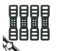 Cinturino per luce della bicicletta, in silicone, lunghezza 67-100 mm, supporto per fanale posteriore, corda fissa per registratore, elastica per manubrio, 6 fori, spessore 92 mm, tipo 4