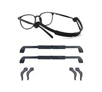 Cinturino per occhiali con 2 paia di cuscinetti auricolari per occhiali in silicone, supporto per occhiali per lo sport e il tempo libero, cinturino per occhiali sportivi uomo donna bambino