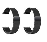 Cinturino per Orologio a Sgancio Rapido 14mm-24mm Cinturini per Orologi con Chiusura Magnetica Milano Metallo in Acciaio Inossidabile per Smartwatch 2 Pz (Color : Noir, Size : 24MM)