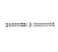 Cinturino per Orologio, Cinturino per Orologio in Acciaio Inossidabile Regolabile in Argento, Sostituzione con Fibbia a Doppia Chiusura Pieghevole a Sgancio Rapido, Cinturino per Cinturino in(14mm)