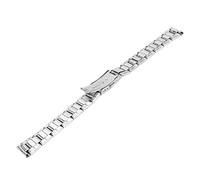 Cinturino per Orologio, Cinturino per Orologio in Acciaio Inossidabile Regolabile in Argento, Sostituzione con Fibbia a Doppia Chiusura Pieghevole a Sgancio Rapido, Cinturino per Cinturino in(18mm)