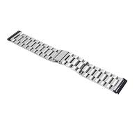 Cinturino per Orologio Cinturino per Orologio in Acciaio Inossidabile Solido di Consistenza Squisita Sostituzione Doppia Fibbia Unica per Cinturino da 24 Mm per i Viaggi (Argento)