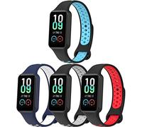 Cinturino per Orologio compatibile con Amazfit Band 7, Ricambio di Cinturino di Silicone per Uomo e Donna, Caucciù Sgancio Rapido per Orologi NO221212 (G [Pack of 4])