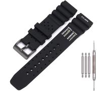 Cinturino per orologio da 22 mm in silicone compatibile con Citizen Hyper Aqualand Duplex Promaster da uomo, sportivo, impermeabile, accessorio per orologio da polso (fibbia nera)