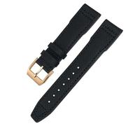 Cinturino per orologio da mucca in nylon ad alta densità 20 mm 21 mm in vera pelle Borsa per orologio blu verde Sostituisce per gli accessori della serie pilota IWC, 20mm