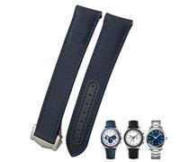 Cinturino per orologio da polso in tela di nylon da 19 mm, 20 mm, 21 mm, curvo, adatto per cinturino per orologio Omega Seamaster 300 AT150 Speedmaster Longines, 20mm Rose clasp