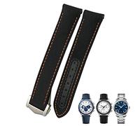 Cinturino per orologio da polso in tela di nylon da 19 mm, 20 mm, 21 mm, curvo, adatto per cinturino per orologio Omega Seamaster 300 AT150 Speedmaster Longines, 19mm Silver clasp