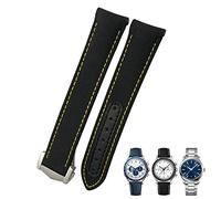 Cinturino per orologio da polso in tela di nylon da 19 mm, 20 mm, 21 mm, curvo, adatto per cinturino per orologio Omega Seamaster 300 AT150 Speedmaster Longines, 19mm Silver clasp