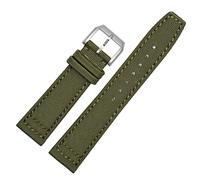 Cinturino per orologio da polso per IWC Pilot Spitfire Timezone TopGun verde nero cinghie per orologio da polso 20 mm 21 mm 22 mm cinturino in tessuto di tela di nylon (colore: verde pieghevole