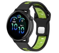 Cinturino per orologio Garmin Vivoactive 6/5/3, 20 mm, in morbido silicone, a sgancio rapido, elastico, di ricambio, adatto per Garmin /Active5/Approach S50/venu SQ2, unisex, colore nero e verde