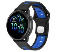 Cinturino per orologio Garmin Vivoactive 6/5/3, 20 mm, in morbido silicone, a sgancio rapido, elastico, di ricambio, adatto per Garmin /Active5/Approach S50/venu SQ2, unisex, colore nero e blu