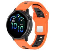 Cinturino per orologio Garmin Vivoactive 6/5/3, 20 mm, in morbido silicone, a sgancio rapido, elastico, di ricambio, adatto per Garmin /Active5/Approach S50/venu SQ2, unisex, arancione e nero