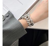 Cinturino per orologio in metallo a forma di V geometrica tridimensionale con regolazione manuale della lunghezza, design minimale adatto per cinturini da 38mm, 40mm, 41mm, 42mm, 44mm, 45mm, 49mm, com