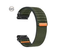CINTURINO INF per orologio in nylon di 26 mm per Garmin Fenix 8/5/6/7X Pro/Epix Verde, Nylon, acciaio inossidabile